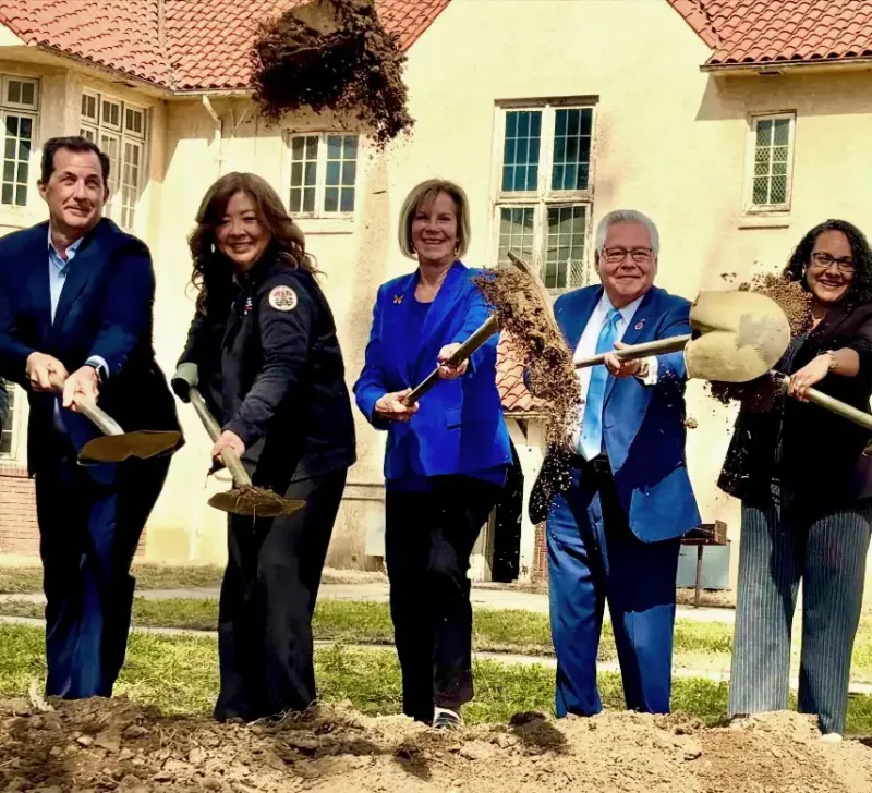 Senator Bob Archuleta is pictured with County and State officials at the groundbreaking of the Los Angeles County Care Community at the Metropolitan State Hospital campus in Norwalk.