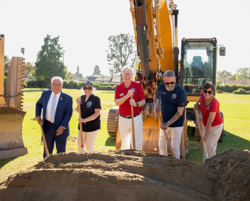 Senator Bob Archuleta pictured with members of the Whittier City Council at the groundbreaking of the Parnell Park Renovation Project.