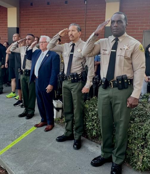 Senator Archuleta is pictured at the ceremony of Deputy David Piquette, honoring his life and legacy on the 20th anniversary of his End of Watch.