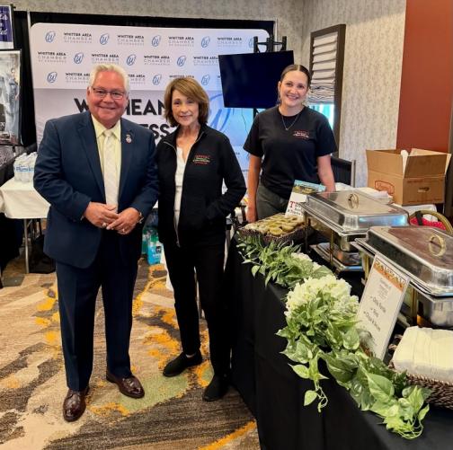 Senator Bob Archuleta pictured with Whittier Area Chamber of Commerce members at its business expo.